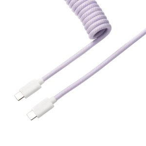 Keychron Coiled Aviator Cable Light Purple Straight