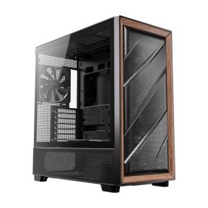 Antec FLUX ATX WOOD Gaming Chassis Black