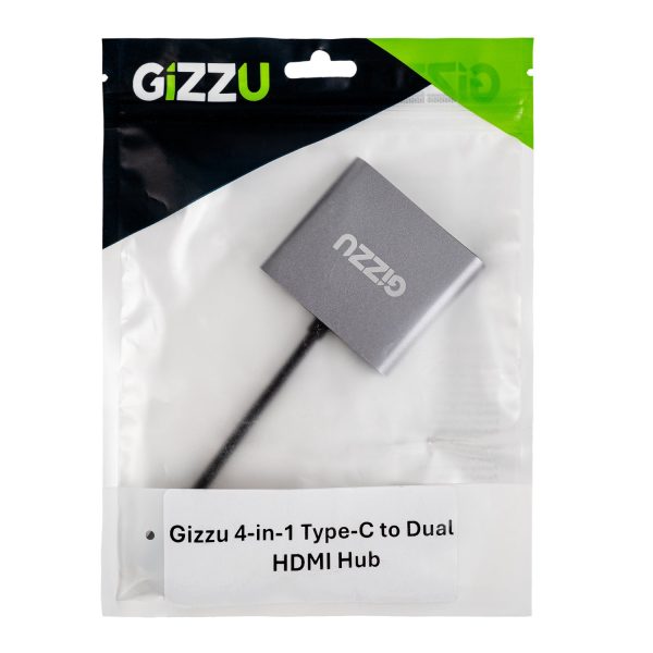 Gizzu 4-in-1 Type-C to Dual HDMI Hub - Image 3