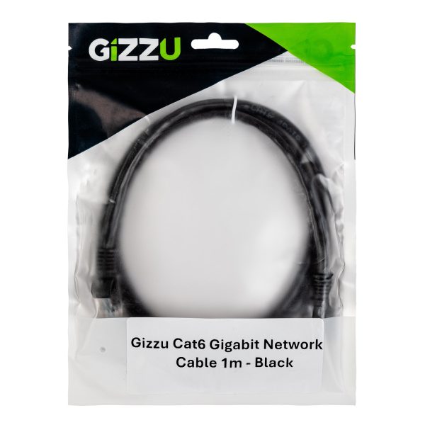 Gizzu Cat6 UTP Fly Lead Ethernet Network Cable 1m Black - Image 4
