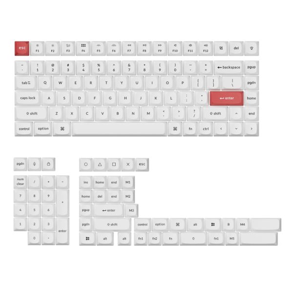 Keychron Double Shot PBT OSA Full Keycap Set Black & White