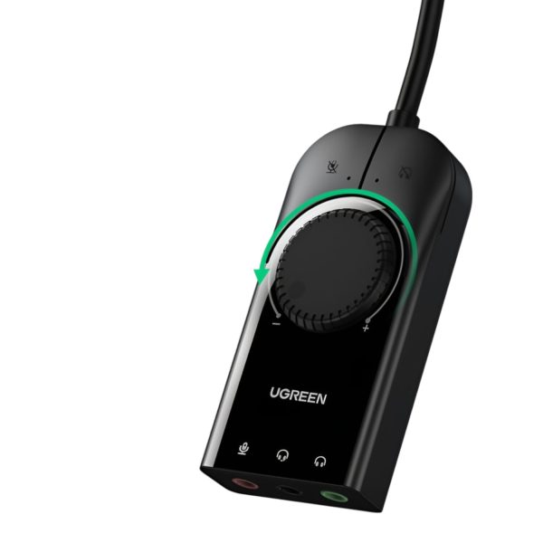 UGREEN USB A to 3.5mm External Stereo Sound Adapter Black - Image 2