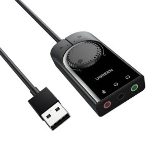 UGREEN USB A to 3.5mm External Stereo Sound Adapter Black