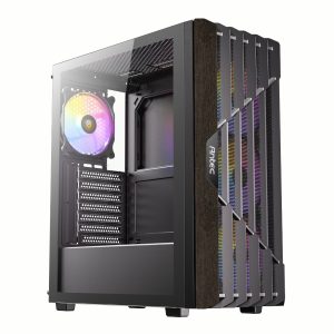 Antec AX63 Wood ARGB Gaming Chassis Black