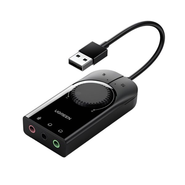 UGREEN USB A to 3.5mm External Stereo Sound Adapter Black - Image 5