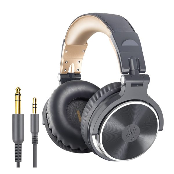 Oneodio Pro 10 Headphones Grey/Gold - Image 2