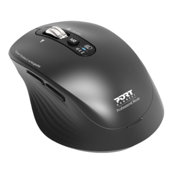 Port Connect Business 2.4GHz Rechargeable Bluetooth Wireless Mouse - Black - Image 4