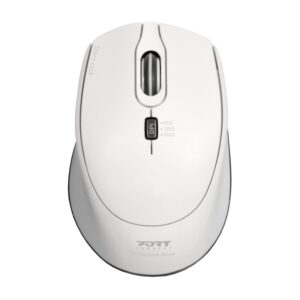 Port Connect Silent 1600DPI 3 Button Wireless Mouse White