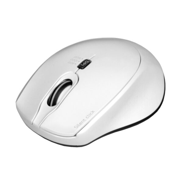 Port Connect Silent 1600DPI 3 Button Wireless Mouse White - Image 2