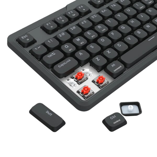 Redragon AETHER K706 PRO Wireless Mechanical Keyboard (75% Layout, Tri-Mode, Gasket Mount, Low-Profile Red Switches) - Image 4