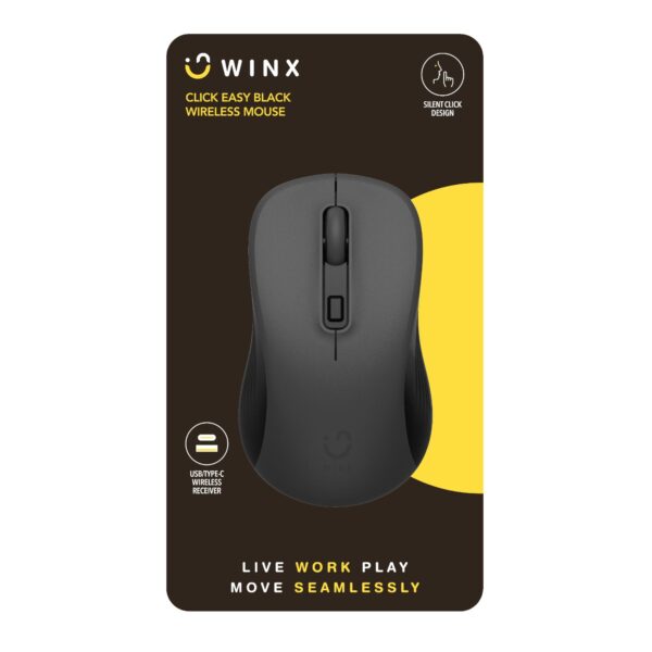 WINX CLICK Easy 1600DPI Wireless Mouse Black - Image 3
