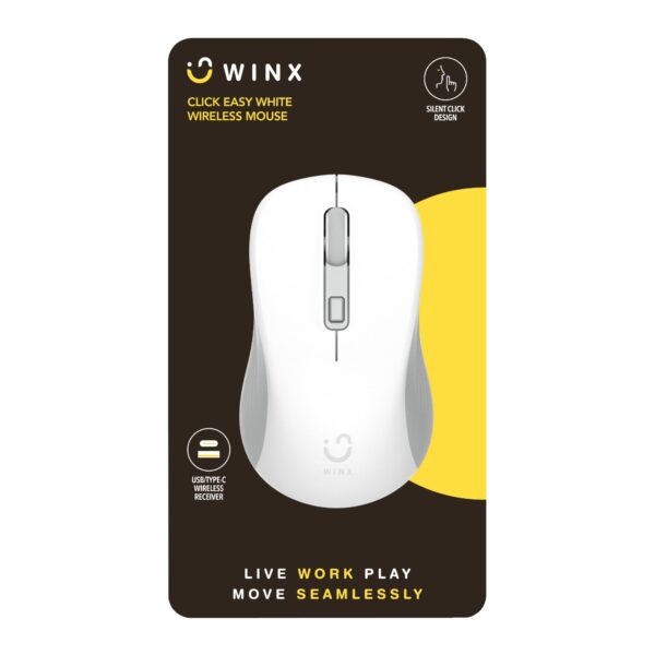 WINX CLICK Easy 1600DPI Wireless Mouse White - Image 3