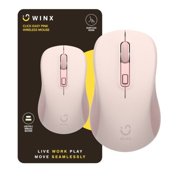 WINX CLICK Easy 1600DPI Wireless Mouse Pink