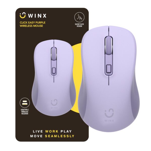 WINX CLICK Easy 1600DPI Wireless Mouse Purple