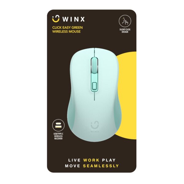 WINX CLICK Easy 1600DPI Wireless Mouse Green - Image 3