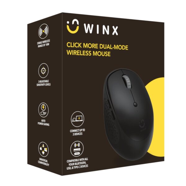 WINX CLICK More Dual-Mode Wireless Mouse Black - Image 4
