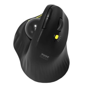 Port Connect Bluetooth Wireless Ergonomic Trackball Mouse