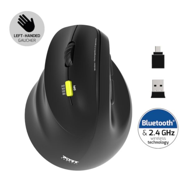 Port Connect Ergo Shape Wireless Mouse - Image 2