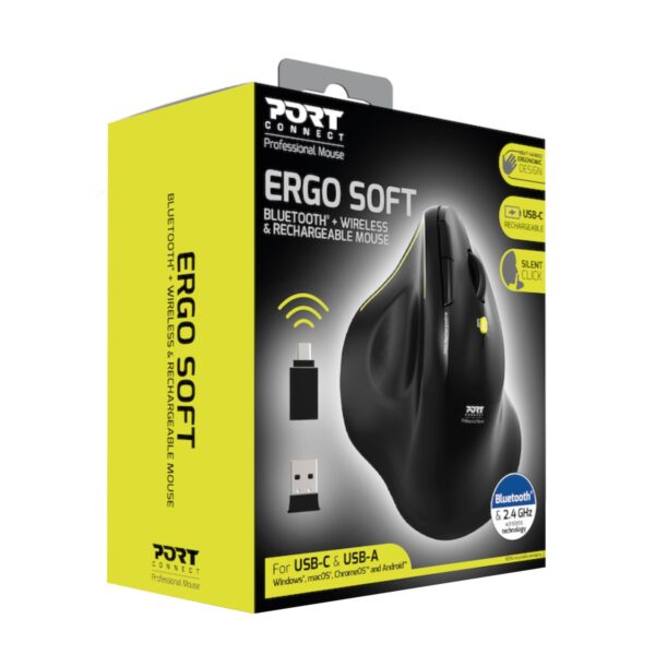 Port Connect Wireless ERGO Bluetooth Mouse - Image 3