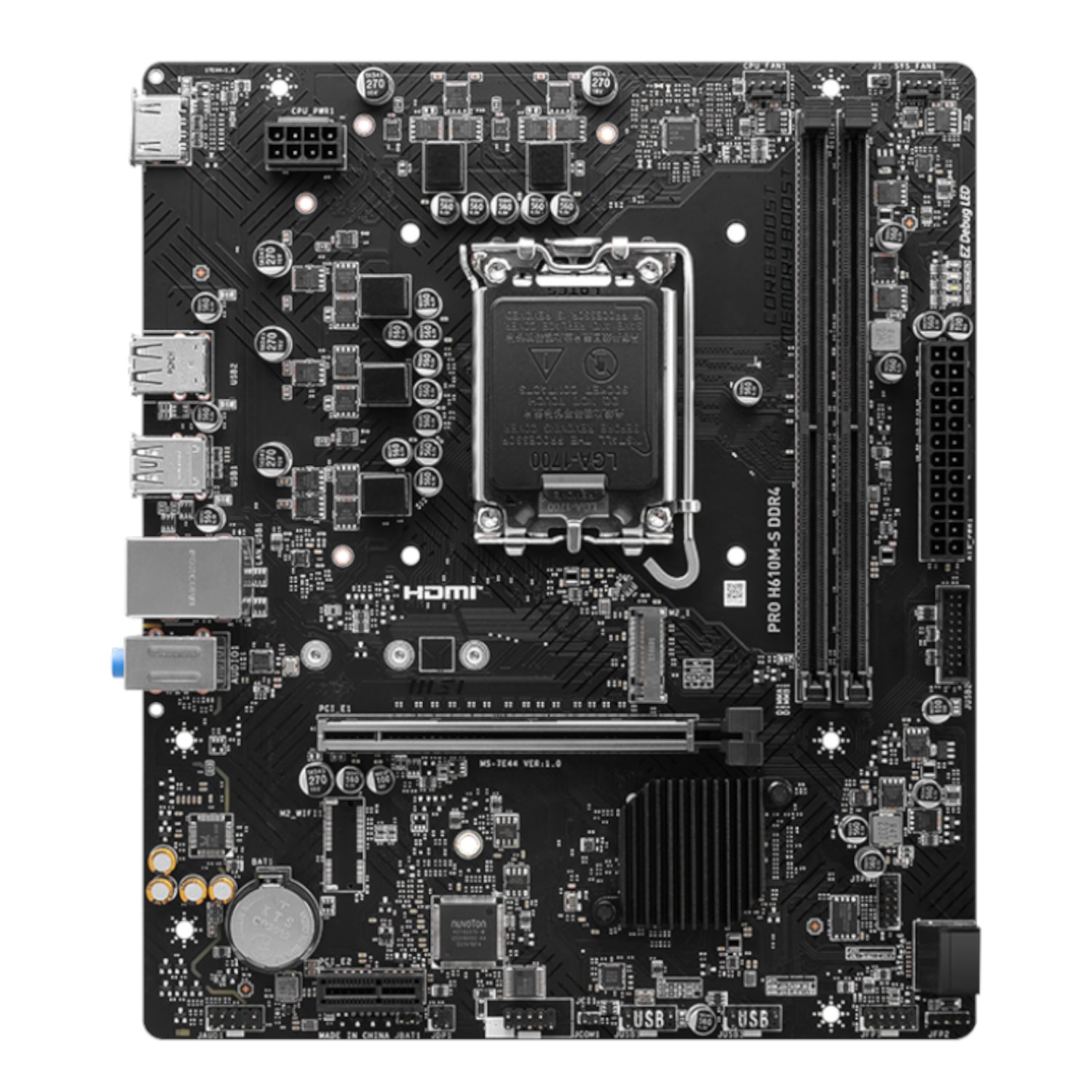 MSI H610M-S PRO LGA1700 M-ATX Motherboard - Image 2