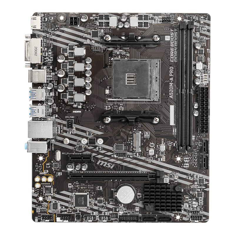 MSI A520M-A PRO AM4 AMD MATX Motherboard - Image 2
