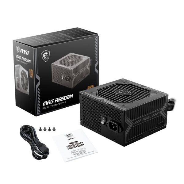 MSI MAG A550BN 550W 80 PLUS Bronze Non-modular ATX Power Supply - Image 4
