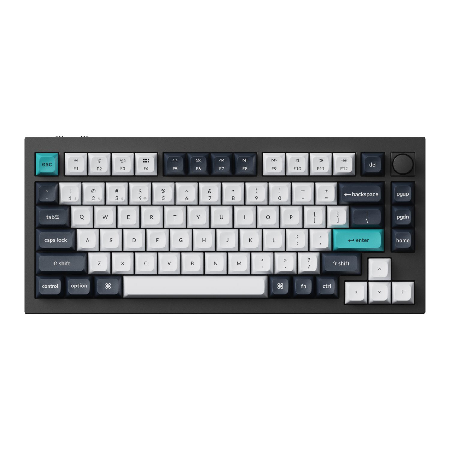 Keychron Q1 Max QMK/VIA RGB Wireless Custom Mechanical Keyboard (Gateron RED Switches) - Black - Image 2