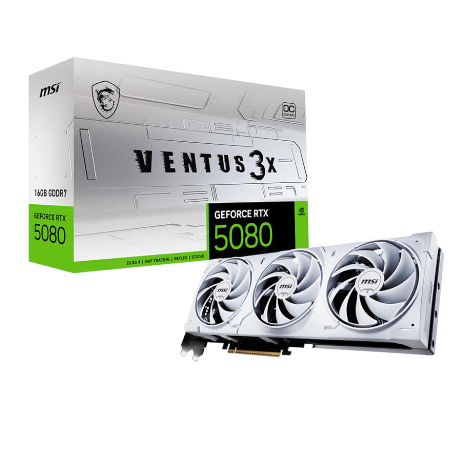 MSI Nvidia RTX 5080 VENTUS 3X OC 16GB White