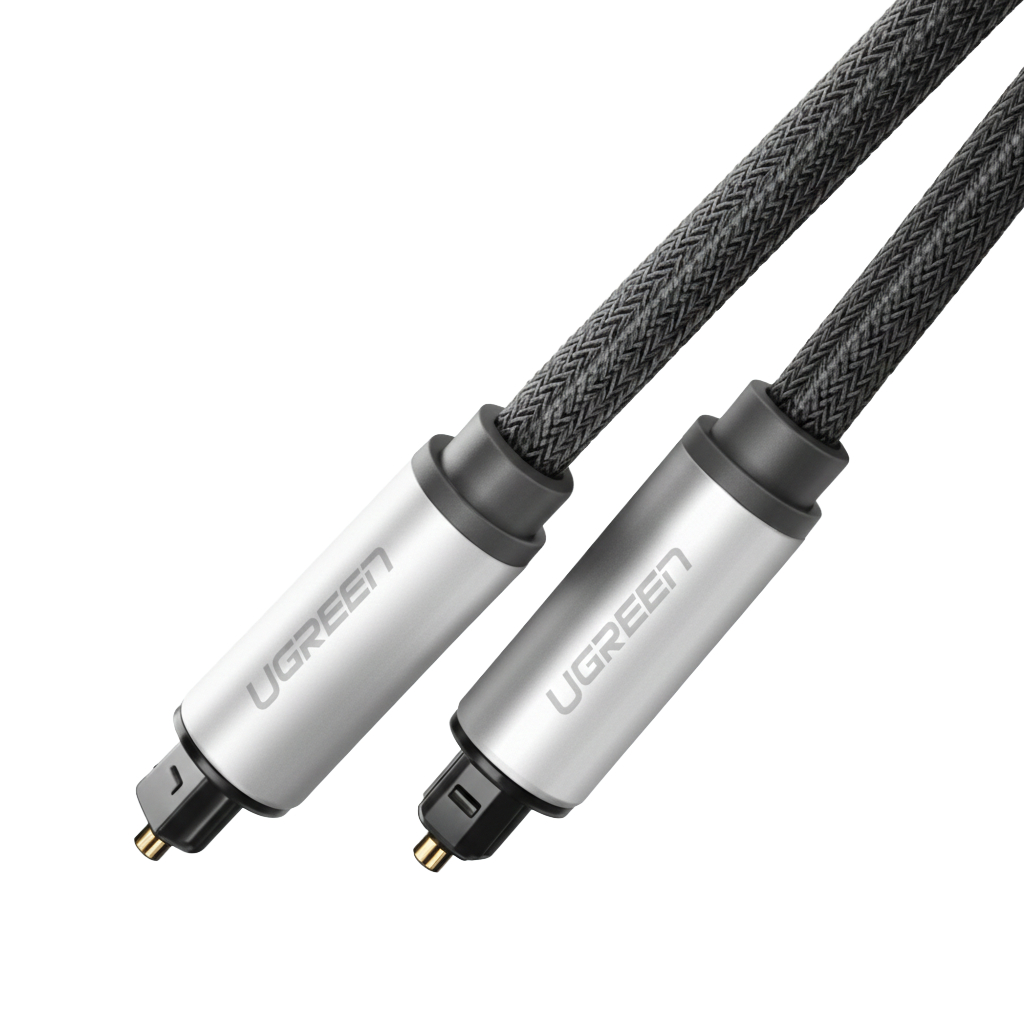 UGreen AV108 Male to Male Toslink Optical Audio Cable 2m Grey - Image 2