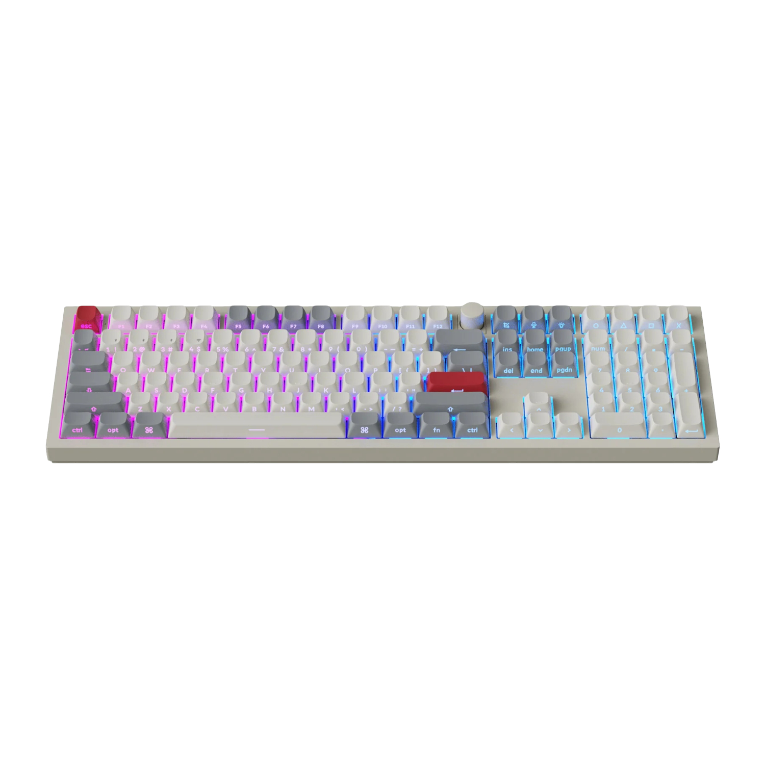 Keychron Q6 Max QMK/VIA Wireless White Custom Mechanical Keyboard OSA Gateron Red Jupiter Switches - Image 3